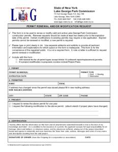 State of New York Lake George Park Commission 75 Fort George Road, P.O. Box 749 Lake George, New York[removed]TEL[removed]FAX[removed]www.lgpc.state.ny.us [removed]
