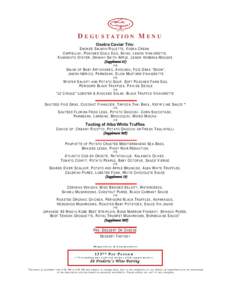 Le Cirque Dégustation Menu