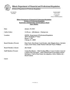 Illinois Department of Financial and Professional Regulation Division of Department of Profession Regulation PAT QUINN Governor  MANUEL FLORES