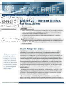 UNITED STates institute of peace  peaceBrieF103 United States Institute of Peace • www.usip.org • Tel[removed] • Fax[removed]Dorina Bekoe