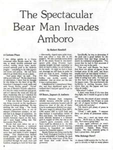 The Spectacular Bear Man Invades Amboro By Robert Randall A Curious Place I was sitting quietly in a Cuzco