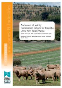 Landscapes & Industries  K N O W L E D G E Assessment of salinity management options for Kyeamba