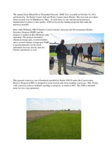 Microsoft Word - The annual Great Miami River Watershed Network  BMP Tour was held on October 18.docx