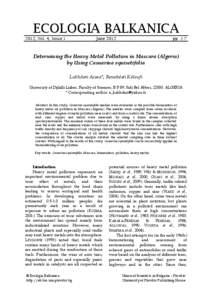 Determining the Heavy Metal Pollution in Mascara (Algeria) by Using Casuarina equisetifolia
