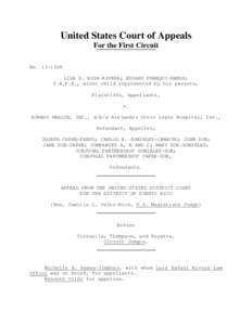 United States Court of Appeals For the First Circuit NoLIZA D. ROSA-RIVERA; EDGARD FRANQUI-RAMOS; F.A.F.R., minor child represented by his parents, Plaintiffs, Appellants,