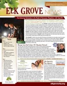 CITY OF ELK GROVE NEWSLETTER  Information Everyone Can Use September–October[removed]Volume 14 / Issue 5
