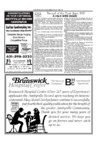 Amityville Record Centennial Edition, May 19, 2004 • 18  CONGRATULATIONS ON YOUR CENTENNIAL  AMITYVILLE RECORD