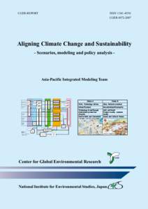 CGER-REPORT  ISSN[removed]CGER-I072[removed]Aligning Climate Change and Sustainability