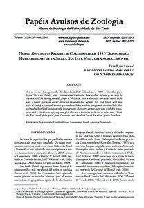 Nuevo Rowlandius Reddell & Cokendolpher, 1995 (Schizomida: Hubbardiidae) de la Sierra San Luis, Venezuela noroccidental