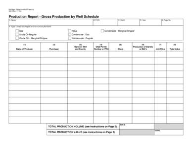 Form 383, Production Report - Gross Production by Well Schedule