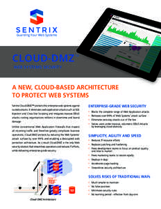 Guarding Your Web Systems  CLOUD-DMZ ™ Web Systems Security  A NEW, CLOUD-BASED ARCHITECTURE
