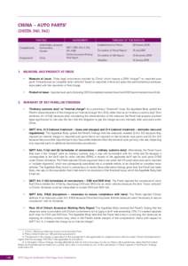 WTO Dispute Settlement: One-Page Case Summaries – 1995–2012