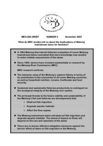 Asia / Mekong River / Freshwater ecoregions / Rivers of Thailand / Tonlé Sap / Mekong / Sambor Dam / Don Sahong Dam / Fisheries management / Dams / Geography of Asia / Isan