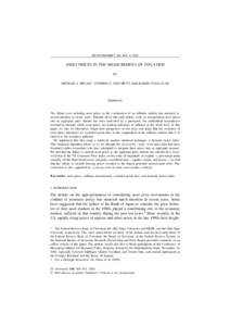 DE ECONOMIST 149, NO. 4, 2001  ASSET PRICES IN THE MEASUREMENT OF INFLATION BY MICHAEL F. BRYAN*, STEPHEN G. CECCHETTI AND ROISIN O’SULLIVAN