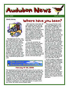 Audubon News January 2006 Monthly Meeting  Volume 11 Issue 5