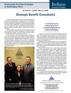 Promotion  Indiana Professional Portfolio Strategies in Challenging Times