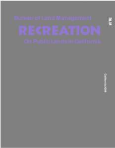 Recreation on Public Lands in California 2009