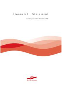 Microsoft Word - Financial  Statements　top　and index　2008.doc