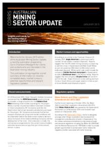 CORRS  AUSTRALIAN MINING SECTOR UPDATE