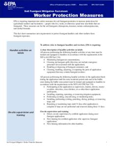 US EPA - Soil Fumigant Mitigation Factsheet: Worker Protection Measures[removed]