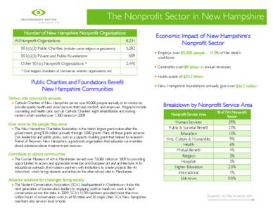 Foundation / Charitable organization / Private foundation / National Center for Charitable Statistics / New Hampshire / Lester Salamon / Structure / Nonprofit VOTE / United States / Community foundations / Nonprofit organization / Community building