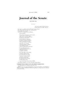 JANUARY 12, [removed]Journal of the Senate SECOND DAY