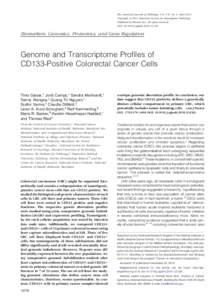 Stem cells / Carcinogenesis / Cell biology / Biotechnology / Developmental biology / CD133 / Cancer stem cell / Hematopoietic stem cell / Stem cell marker / Biology / Medicine / Oncology