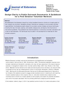 Design Clarity in Public Outreach Documents: A Guidebook for a First Detector Volunteer Network