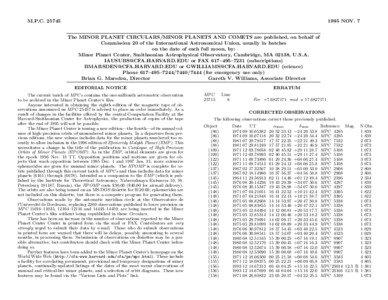 Schwassmann-Wachmann / Comets / 122P/de Vico / Comet