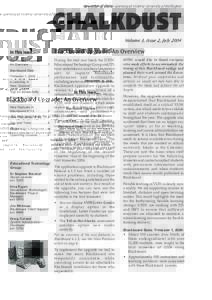 Newsletter of Online Learning at Victoria University of Wellington  Volume 3, Issue 2, July 2004 In This Issue... Blackboard Upgrade: An Overview .................... 1