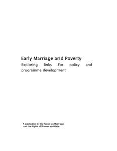 Microsoft Word - Early marriage  poverty Final Nov 27.doc