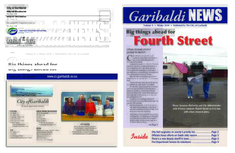 City of Garibaldi  Garibaldi 107 Sixth St. P.O. Box 708