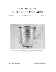 BULLETIN OF THE  MUSEUM OF FINE ARTS VOLUME XL  BOSTON, OCTOBER, 1942