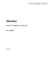 Glossary Internet shopping - Annexe A June 2007