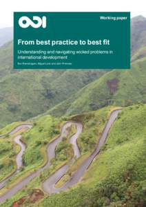 Working paper  From best practice to best fit Understanding and navigating wicked problems in international development Ben Ramalingam, Miguel Laric and John Primrose