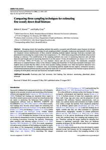 CSIRO PUBLISHING  International Journal of Wildland Fire 2013, 22, 1093–1107 http://dx.doi.org[removed]WF13038  Comparing three sampling techniques for estimating