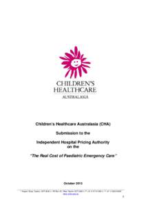 Briefing Paper to Children’s Hospitals Australasia