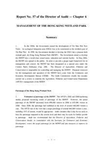 Audit / Hong Kong Wetland Park / Conservation biology / Knowledge / Hong Kong / Yuen Long District / Biology