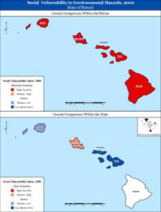 Social Vulnerability to Environmental Hazards, 2000 State of Hawaii County Comparison Within the Nation Kauai