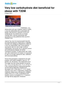 Very low carbohydrate diet beneficial for obese with T2DM