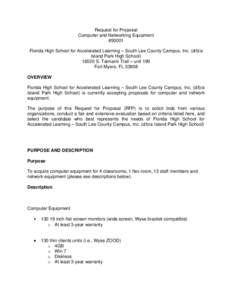 Microsoft Word - RFP - Florida High School for Accelerated Learning – South Lee County Campus, Inc.