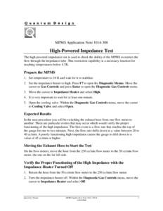 High-Powered Impedance Test