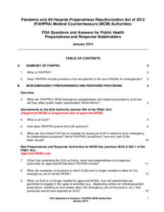 Medicine / Government / United States Department of Health and Human Services / Food law / Emergency Use Authorization / Public Readiness and Emergency Preparedness Act / Public health emergency / Emergency management / Public Health Emergency Preparedness / Health / Food and Drug Administration / United States Public Health Service