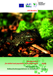 LIFE-Bombina  Management of fire-bellied toad populations in the Baltic region  2004