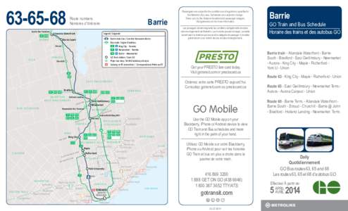 [removed]Barrie Bus Terminal Route numbers Nombres d’itinéraire