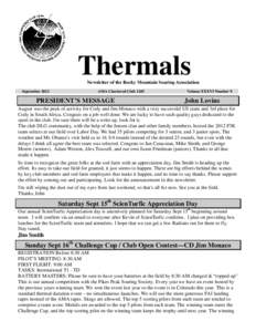 Thermals Newsletter of the Rocky Mountain Soaring Association September 2012 AMA Chartered Club 1245