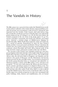 1  AL The Vandals in History