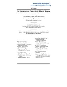 No[removed]In the Supreme Court of the United States UNITE HERE LOCAL 355, PETITIONER v. MARTIN MULHALL, ET AL.