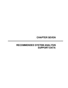 CHAPTER SEVEN  RECOMMENDED SYSTEM ANALYSIS SUPPORT DATA  Recommended International Airports Support Data