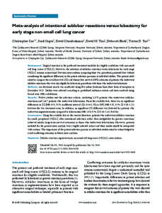 Systematic Review  Meta-analysis of intentional sublobar resections versus lobectomy for